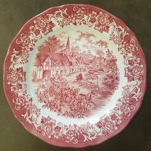 Stratford Stage Pink dinner plate by MEAKIN, J & G